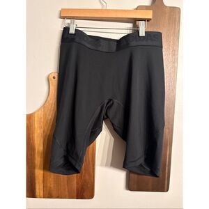 Adidas Black Alphaskin Climacool High Rise Athletic Tight Shorts Size Large